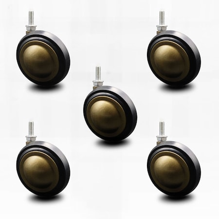 Service Caster 3 Inch Antique Soft Tread Ball Caster - 5/16 Inch Threaded Stem, 5PK SCC-TS01S30-DCR-WA-5161878-5